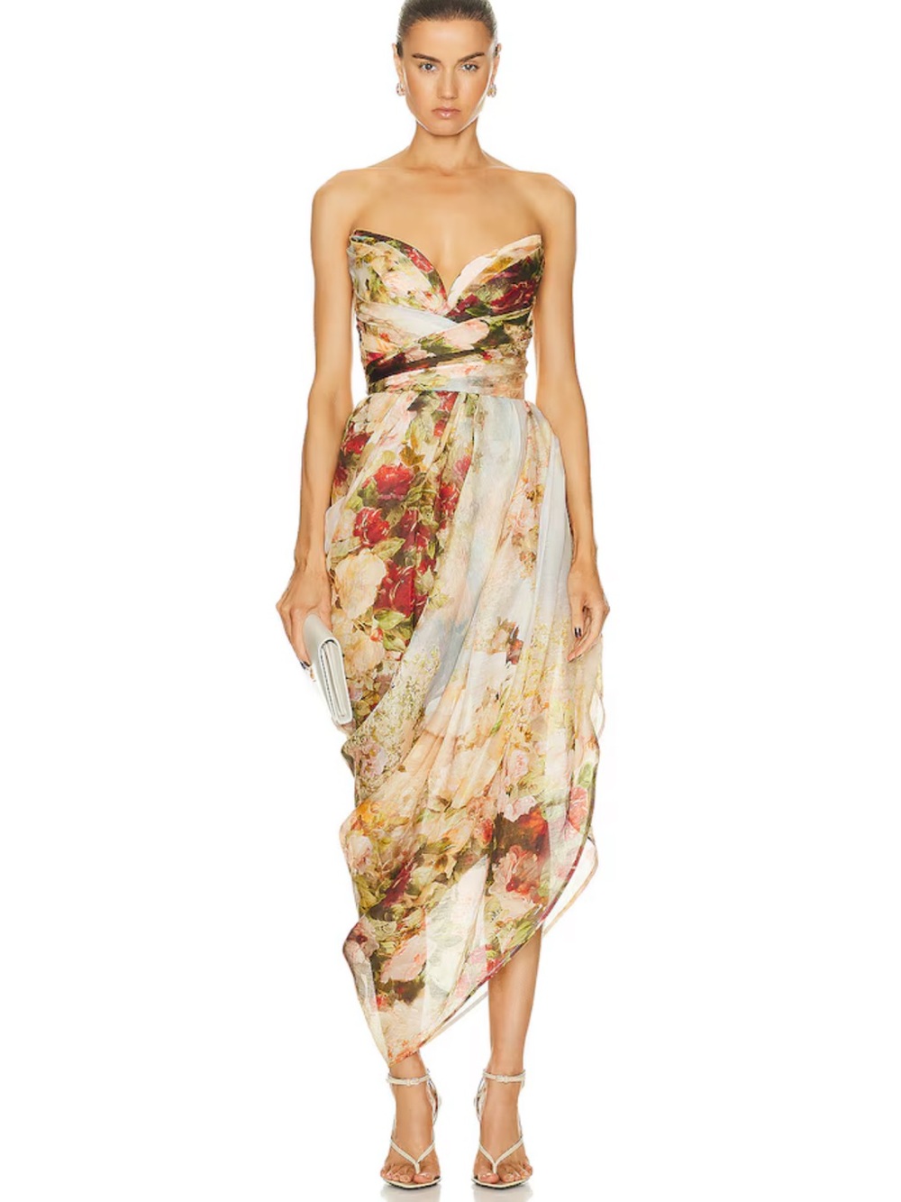 ZIMMERMANN Luminosity Strapless Midi Dress